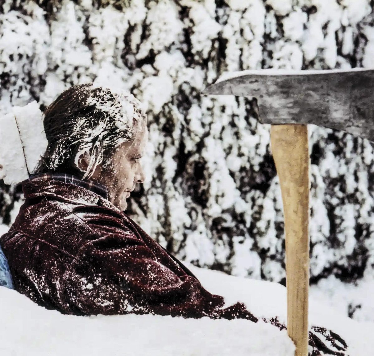 Jack Nicholson on the set of Stanley Kubrick's "The Shining" in 1978.