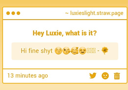 LuxiesLight's tweet photo. Hello Wesley! https://t.co/lZMi1v65RG