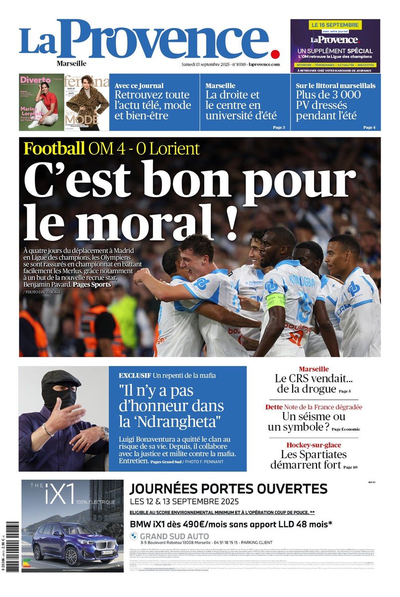 À la une de ce samedi