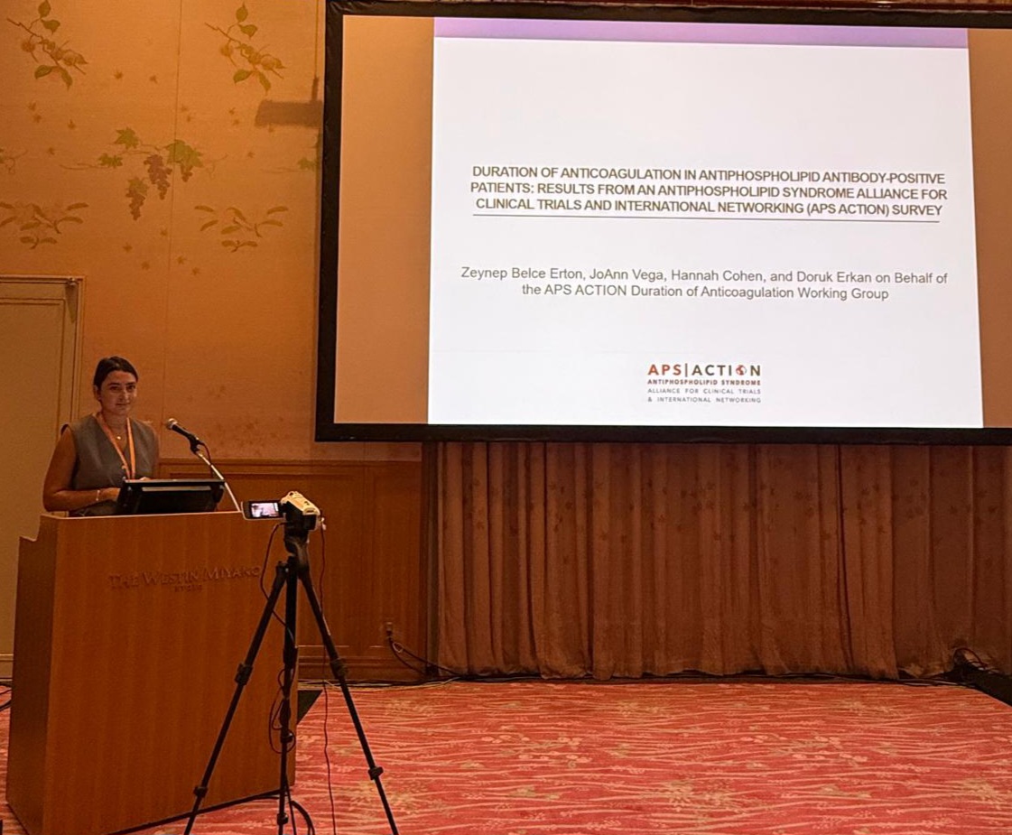 <a href="/APS_ACTION/">APS_ACTION</a> 2025 Young Scholar Zeynep Belce Erton from <a href="/HSpecialSurgery/">Hospital for Special Surgery (HSS)</a> Presenting her Research During #ICAPA25 (18th International Congress on Antiphospholipid Antibodies, Kyoto, Japan).