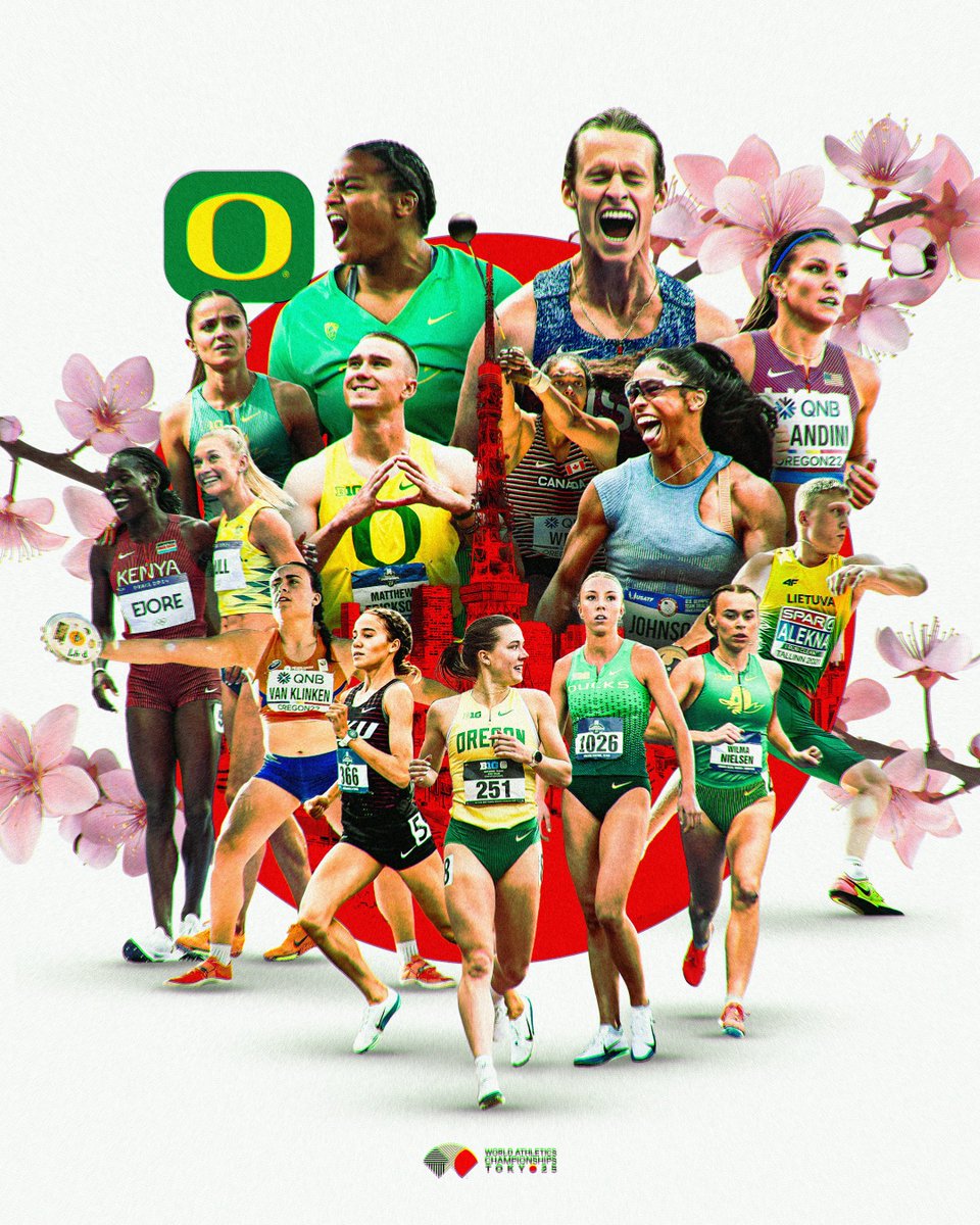 Ducks on the world’s stage. 

Good luck to the 15 <a href="/OregonTF/">oregontf</a> athletes competing in the 2025 World Athletics Championships. #GoDucks