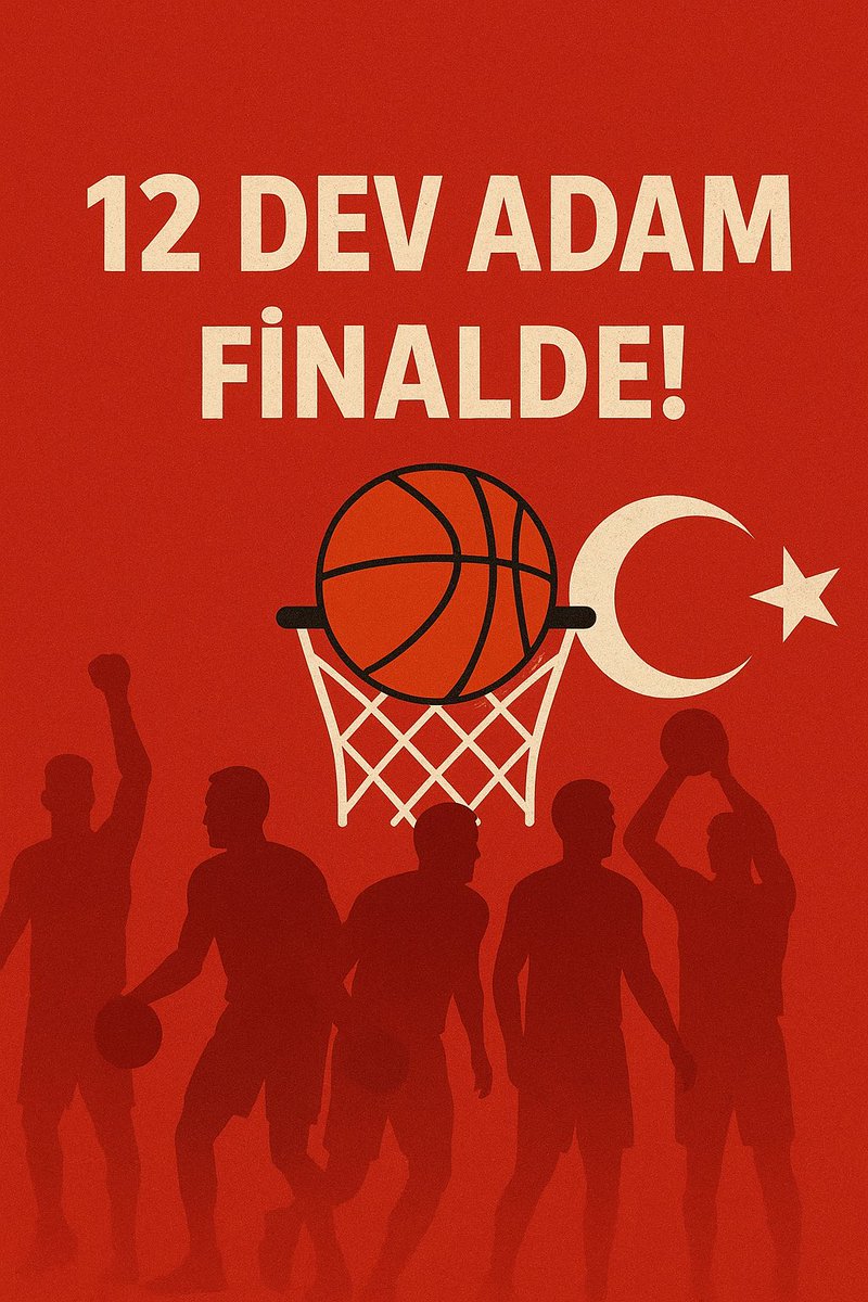 Tebrikler 12 Dev Adam 💪🇹🇷
Yunanistan’ı 94-68 gibi net bir skorla mağlup ederek EuroBasket 2025 Finali’ne yükseldik!🔥

Final yolunda tarihi bir adım… 
Sonu şampiyonluk olsun🏆
#12DevAdam #EuroBasket2025 #Final
