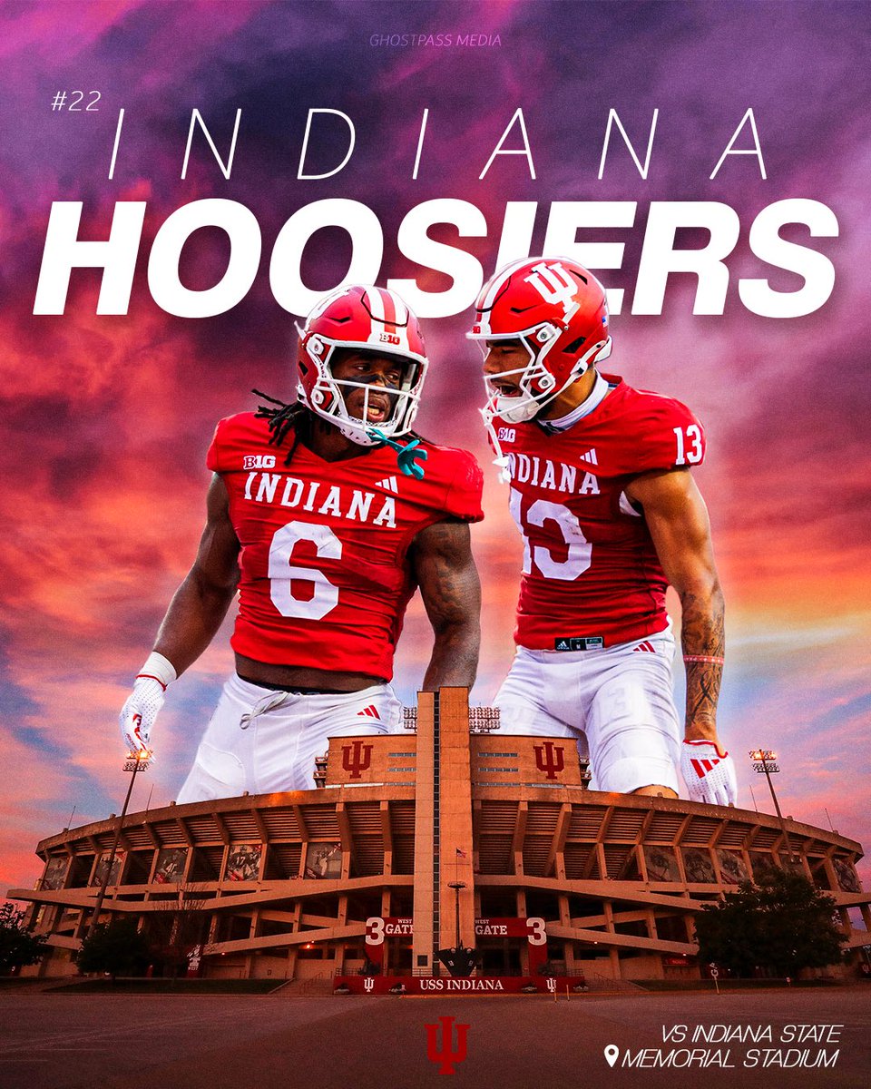 GAMEDAY AT MEMORIAL STADIUM 👀
Indiana Vs Indiana State 
<a href="/IndianaFootball/">Indiana Football</a> <a href="/ESPNCFB/">ESPN College Football</a> 

#collegefootball #friday #footballfridaynight #hoosiers #indianafootball #indianastate #sportsmedia #photoshop #GraphicDesign #smallcreator #football