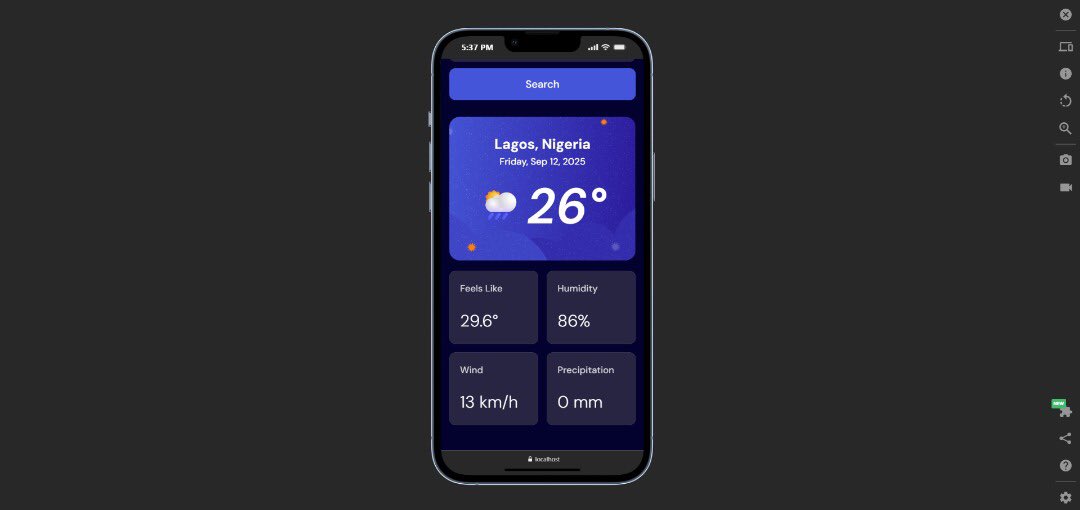 ose_simeon's tweet image. 🎯Day 4 on #FM30Hackathon 🚀
I was able to display other weather conditions such as humidity and wind speed and also implement the unit toggle from metric to imperial units

#FM30Hackathon #WebDevelopment