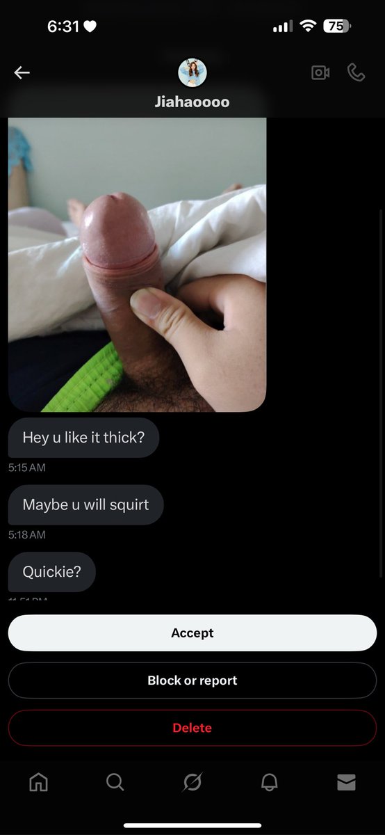 woke up to this in my dms… instant turn off 🙄