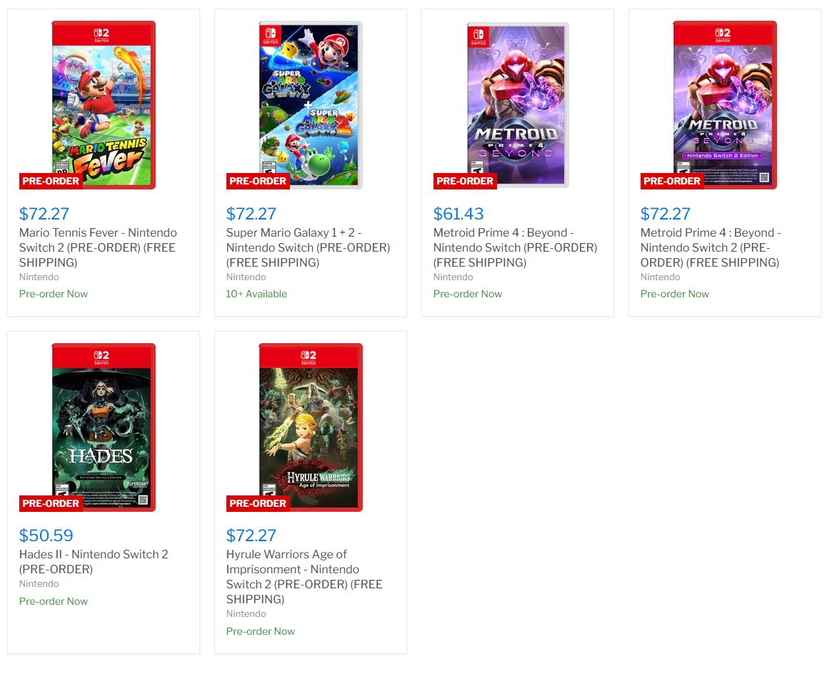 Wario64's tweet photo. Nintendo Switch Direct games up for preorder at VGP https://t.co/sOQXGx2pj5 
PNP Games https://t.co/CuHdCUCGrs 
Best Buy https://t.co/msrUnMq2OP #ad https://t.co/LQcjpni3bt