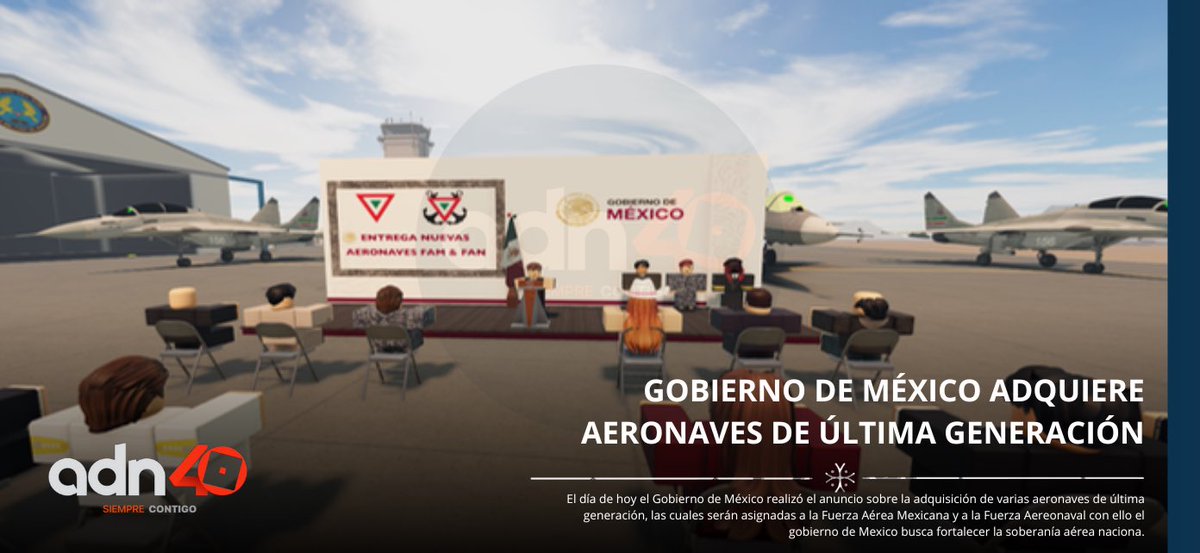 Adn40Rblx's tweet photo. Today, the President of Mexico announced the acquisition of next-gen aircraft for the Air Force &amp; Naval Air Force, strengthening air sovereignty and modernizing defense capabilities. https://t.co/259yxJmWwC