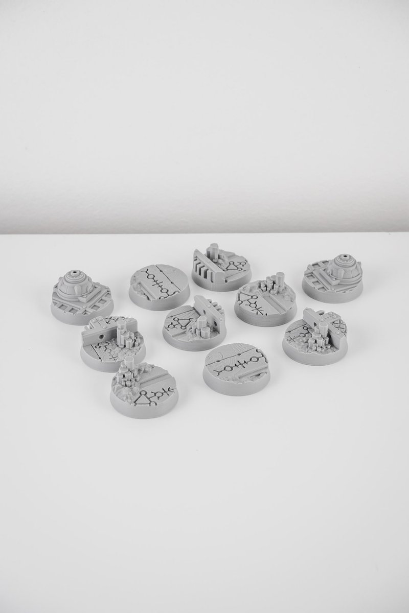 MiniForge_Ca's tweet photo. March into battle in style with our Necron themed bases 🤖

#warhammer https://t.co/WLWY1d0Xas