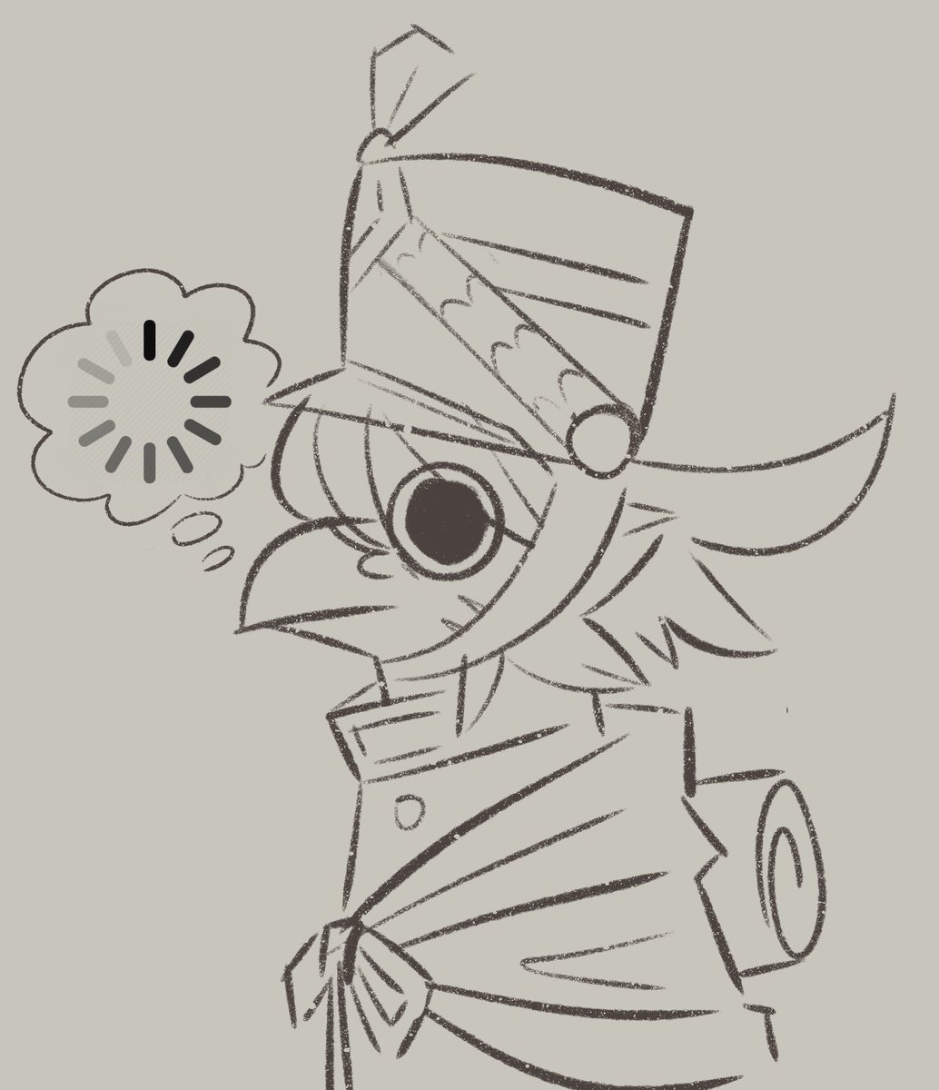 Couldn’t think of an idea funny doodle by feythecockatiel