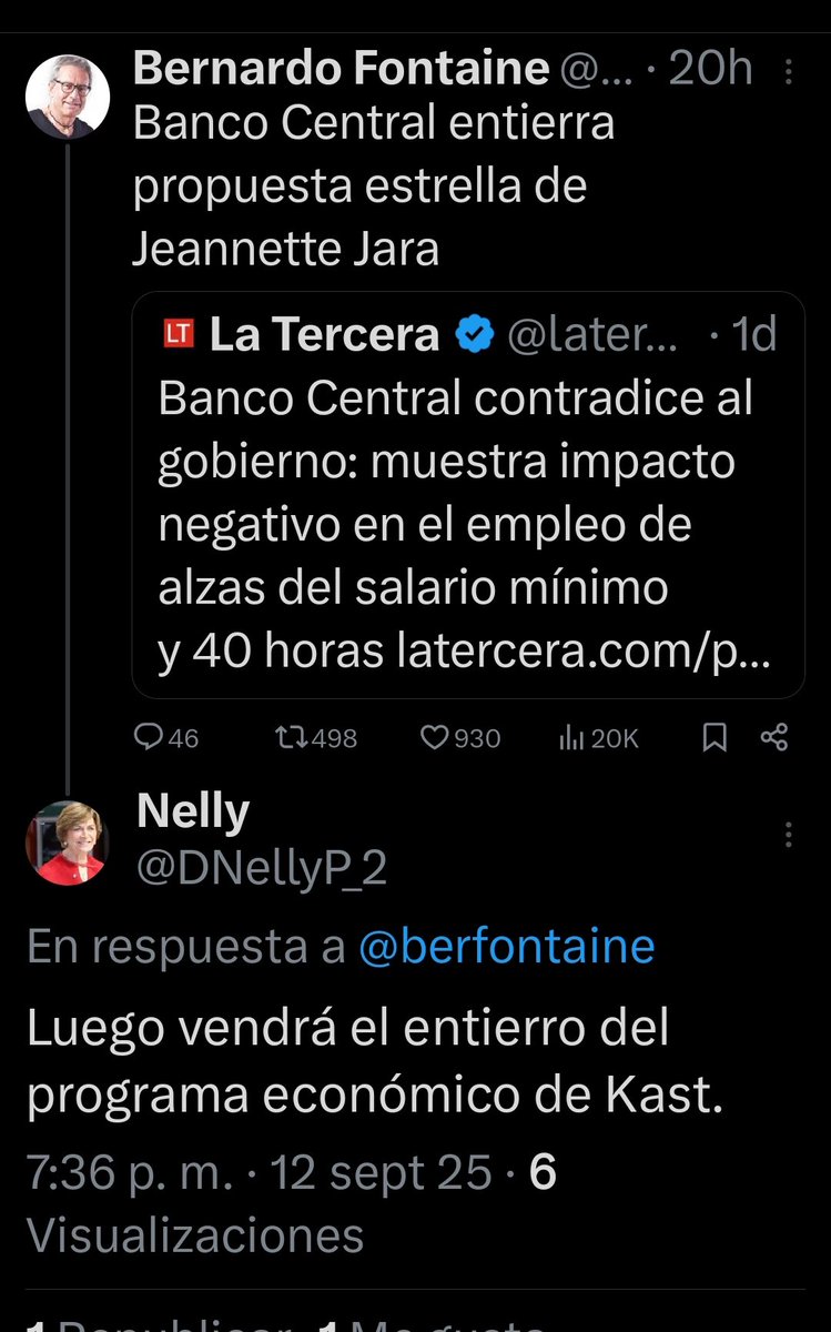 Mi querida amiga <a href="/DNellyP_2/">Nelly</a> es un genio, la aplaudo de pie! 👏👏👏👏👏
<a href="/evelynmatthei/">Evelyn Matthei</a> 
#EvelynPresidenta! 🇨🇱👑
