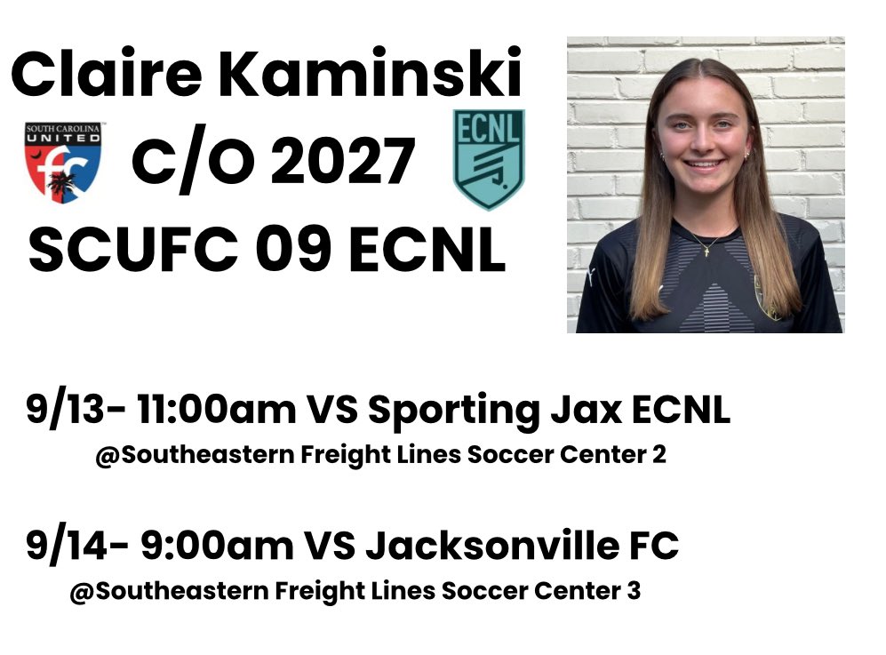 First home games this weekend! <a href="/SCUnited_FC/">SC United FC</a> <a href="/TannerOsborne27/">Tanner Osborne</a> <a href="/tikitakaklu/">Tomasz Kluszczynski 🇵🇱/🇺🇸</a> <a href="/ECNLgirls/">ECNL Girls</a> <a href="/ECNLSoutheast/">ECNL Southeast Girls</a> <a href="/ImCollegeSoccer/">College Soccer Truth ™</a> <a href="/ImYouthSoccer/">ECNL/GA/Recruiting/College Soccer</a>