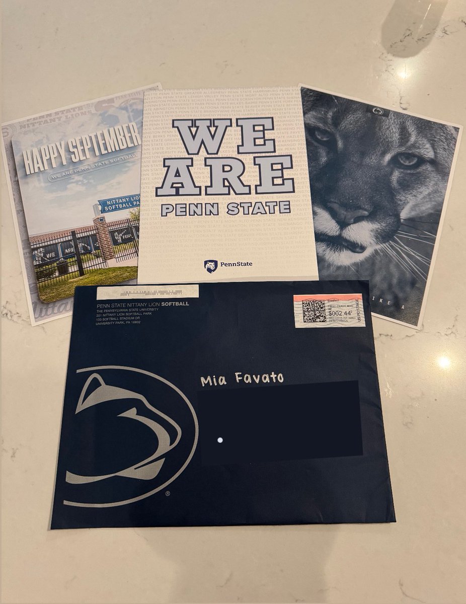 Excited to come home to some Happy Valley mail! ✉️💙🤍 <a href="/PennStateSB/">Penn State Softball</a> <a href="/coach_crowell/">Clarisa Crowell</a> <a href="/ABaggetta/">Adrianna Baggetta</a> <a href="/lexxx_20/">Alexis Gallagher (Bower)</a> <a href="/S_McHale12/">Shawn</a> <a href="/UnityMchale/">UNITY 18U Torres/McHale</a> <a href="/UnityNewJersey/">New Jersey Unity</a> <a href="/SangilloJohn/">John Sangillo</a> <a href="/PVSbaseball/">PVS Baseball</a>