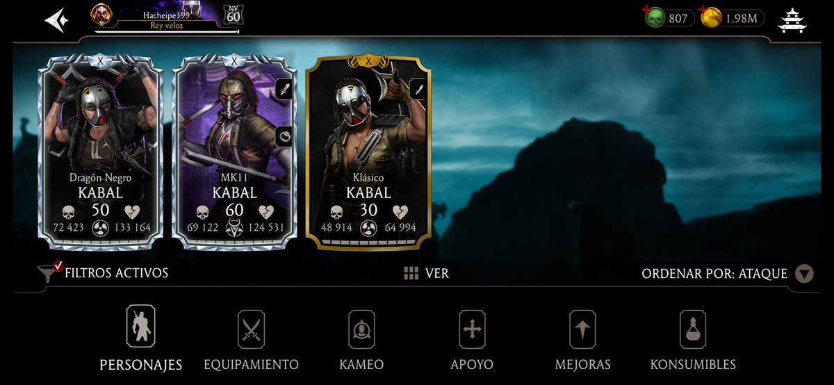 My Kabal kollection is at FX! But ascending Klassic will be a tough task hehe

#mkmobile