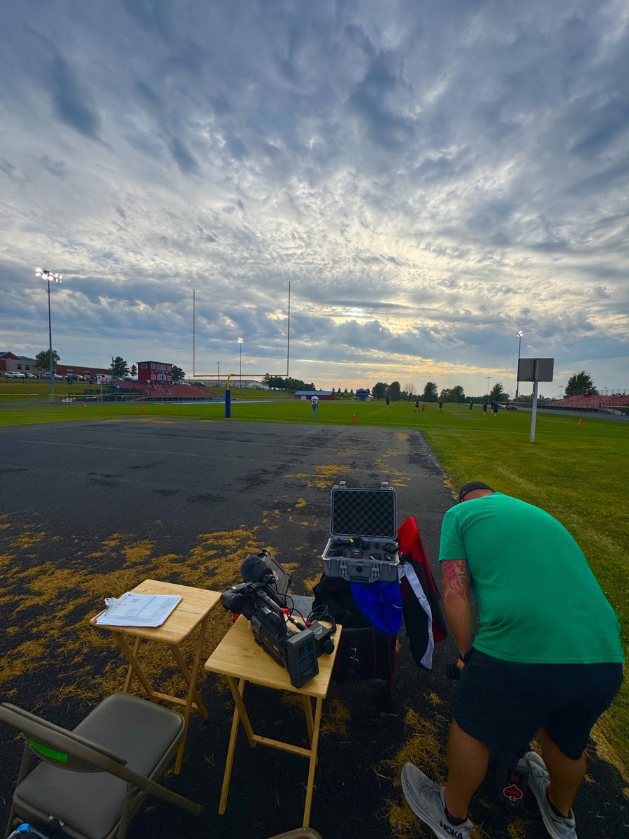 On the road for ⁦<a href="/MadridFball/">Madrid Tiger Football</a>⁩ at BGM ⁦<a href="/weareiowa5news/">Local 5 News</a>⁩ Blitz ⁦<a href="/IFBCA/">Iowa Football Coaches Assocation</a>⁩