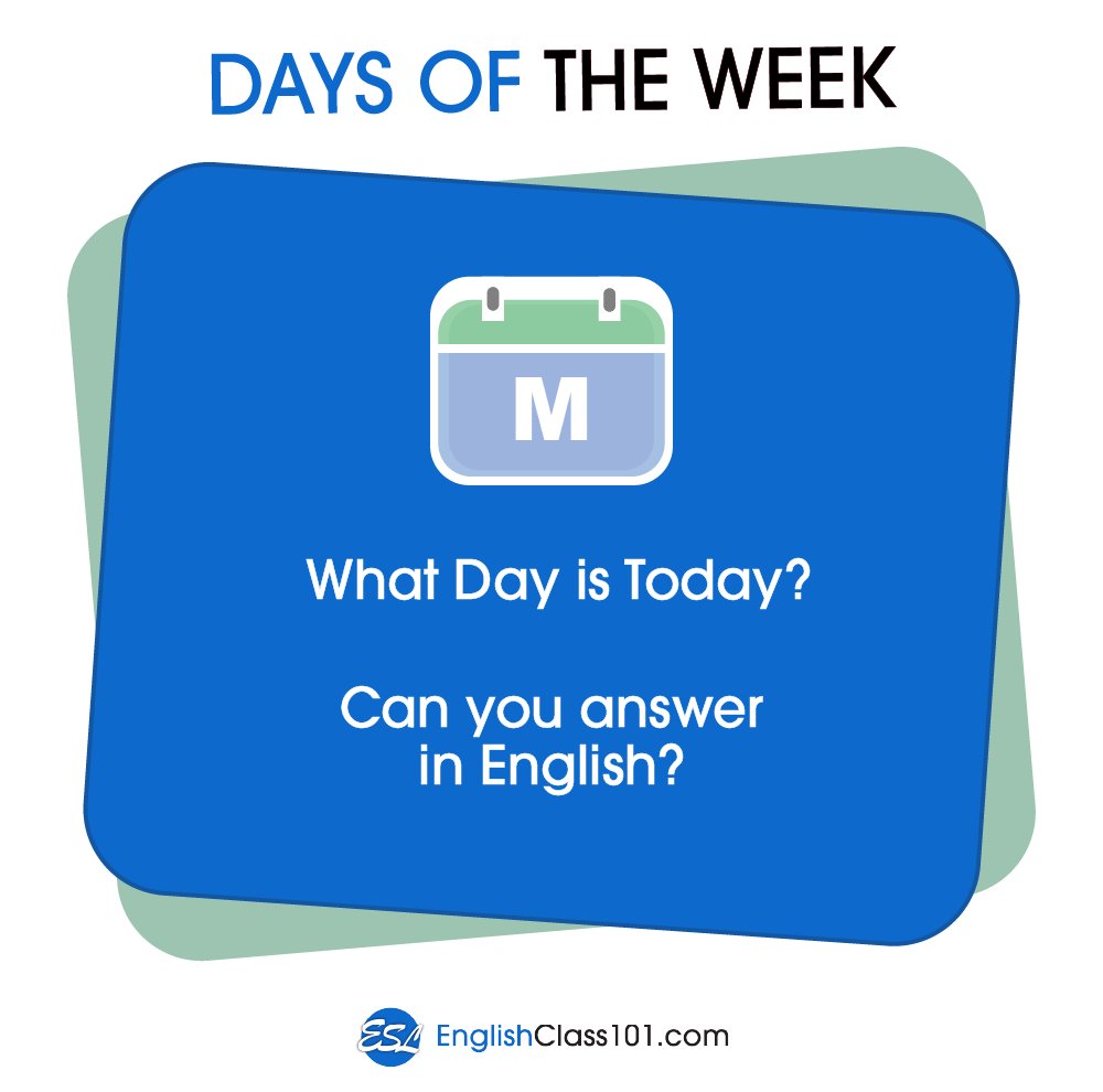 EnglishClass101's tweet image. Comment your answer below! 🗓️ P.S. Don't forget to grab your Free PDF to learn English, here: bit.ly/3I0Wjt6

#EnglishWords #DailySchedule #ILoveEnglish