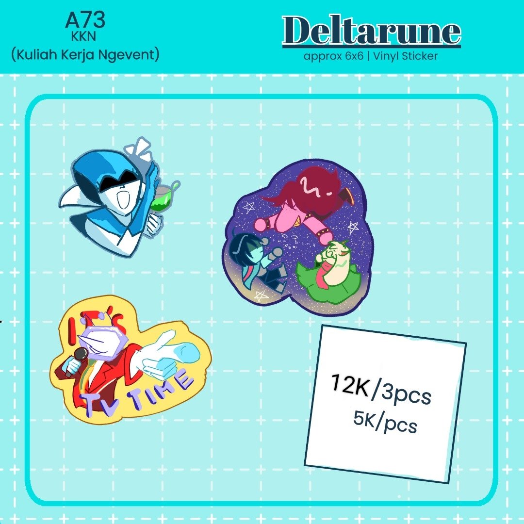 Ciminbebeks's tweet photo. [shares and likes are appreciated 💕]

Hiiii here's my catalogue for #COCOMA3 !

📌 KKN (Kuliah Kerja ngevent) | A78
Fandom ✨ : Deltarune, Madoka Magica, Honkai star rail and Vocaloid!
See you there !!! :3

#COCOMA3CATALOGUE #Vocaloid #HonkaiStaiRail https://t.co/r8hRsE406F