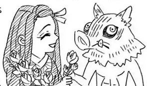 "โฮ่ย นี่— ดอกไม้ ! ข้าให้ !"

คืนก่อนไปทำภารกิจมา เผอิญเจอทุ่งดอกไม้เข้า— ถ้าจำไม่ผิดไอ้ลูกกระจ๊อกคนนี้จะชอบอะไรหวานแหววหอมฉุย

— เช่นดอกไม้ !

"วันนี้ขี่หลังข้าไปเที่ยวไหม !? ลูกพี่อิโนะสุเกะจะพาเที่ยว ! ไปไหม !?"

ก็การมีเพื่อนน่ะมันรู้สึกดีชะมัด
เป็นเพื่อนข้าตลอดไปเลยนะเฟ้ย .