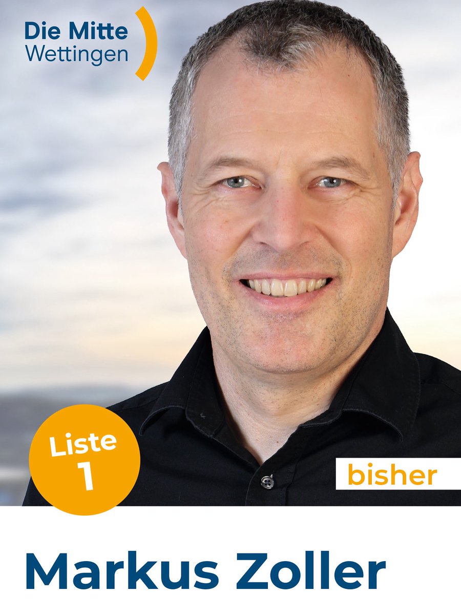 Nachhaltige Siedlungspolitik, gute Schulbildung in zukunftkunftsgerichteten Räumlichkeiten, gesunde Finanzen, dafür setze ich mich ein. 
Wieder in den Einwohnerrat - danke für Ihre Stimme! #diemittewettingen