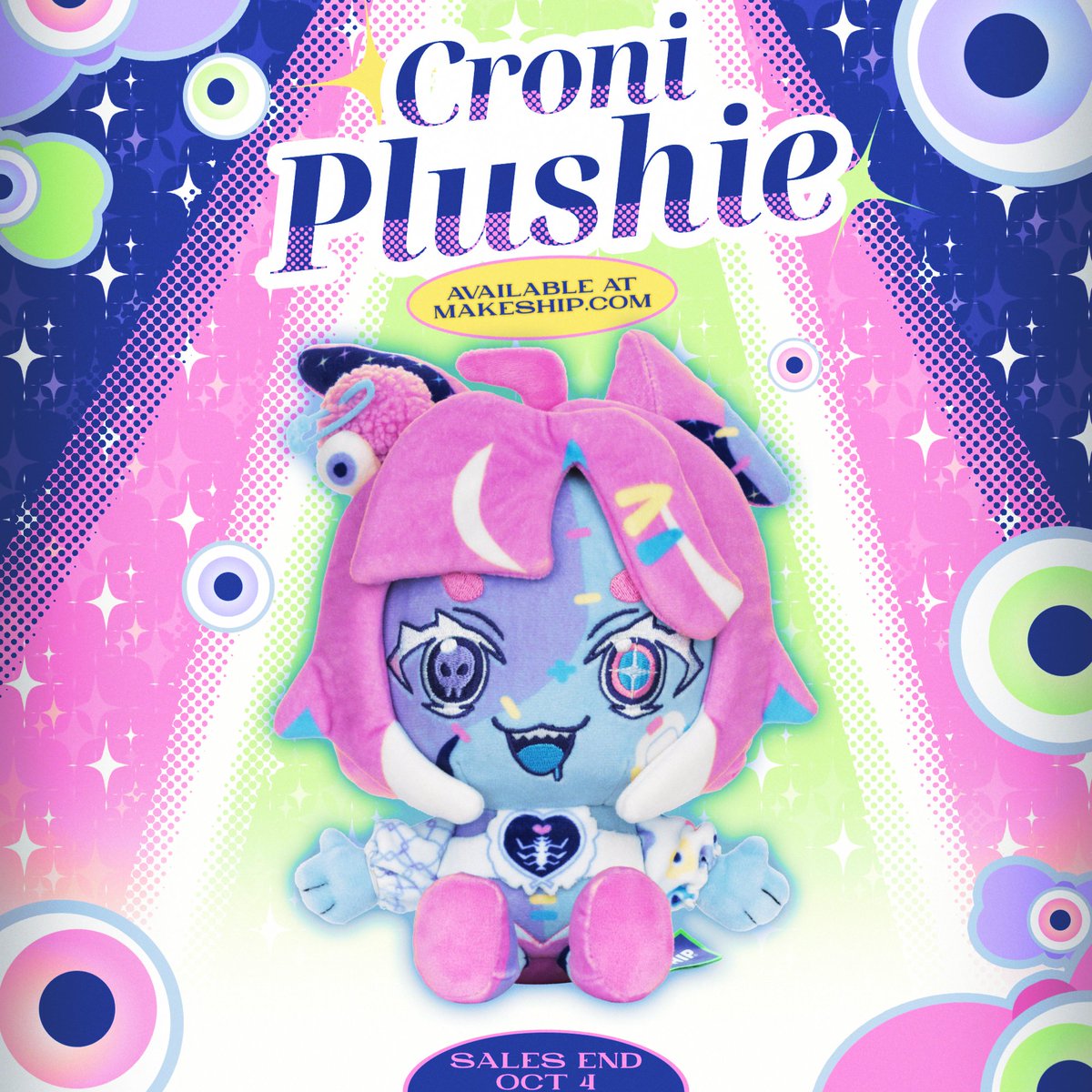 🎀┆CRONI PLUSHIE .ᐟ ★

the limited edition croni plush is available NOW! get yours before OCT 4 or miss it forever! 🧸