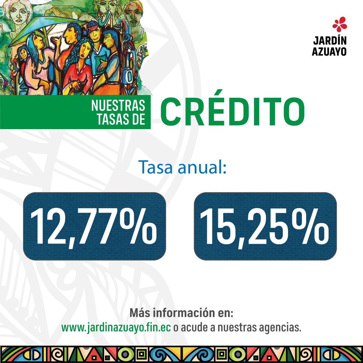 💡 Conoce más detalles de nuestros tipos de crédito y sus condiciones aquí: jardinazuayo.fin.ec/creditos/