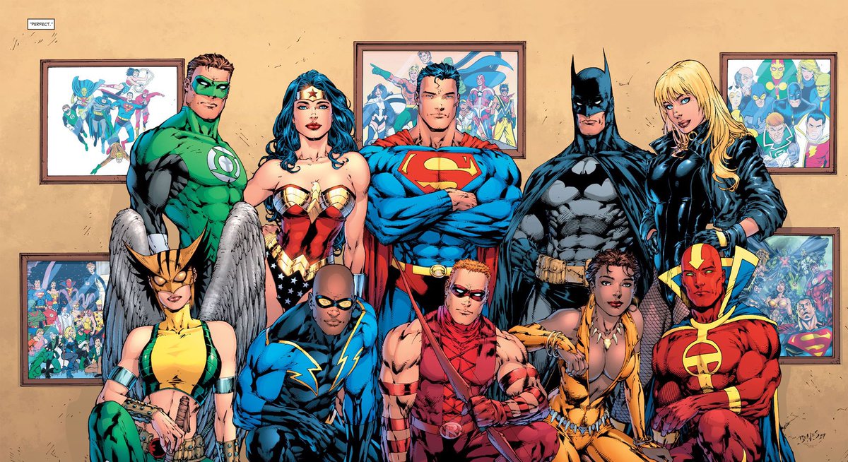 XGuardianAngel7's tweet image. This is still the best Justice League roster I’ve seen. Peak