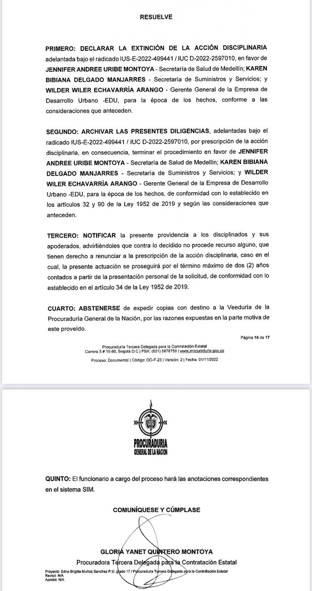 ¡La verdad siempre triunfa! La Procuraduría archiva el proceso por la Clínica de la 80. Se cae otra de las infamias con las que los políticos mezquinos de la derecha rancia de Medellín nos persiguieron. Les duele que salvemos vidas, odian el progreso para la gente.

La Clínica de