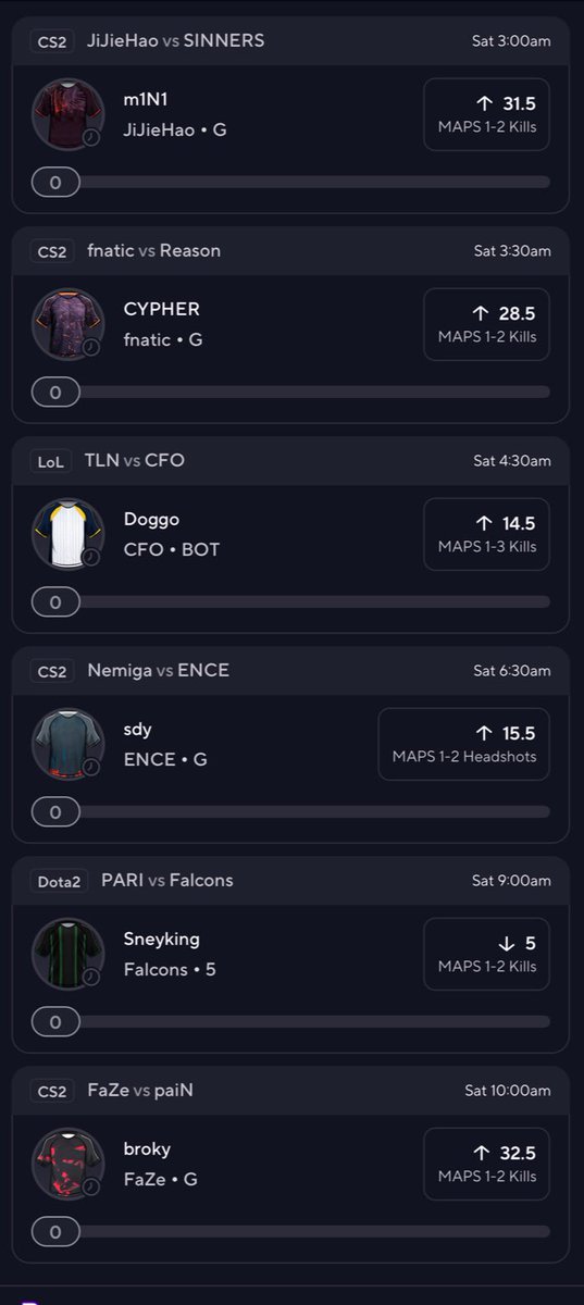 Ezoticc1's tweet photo. PrizePicks 25x Flex Friday Slip 😈👾

6/6 ✅ = $50 Giveaway!

Like post &amp; follow me to enter! 👍 https://t.co/DMZtRlsLZT