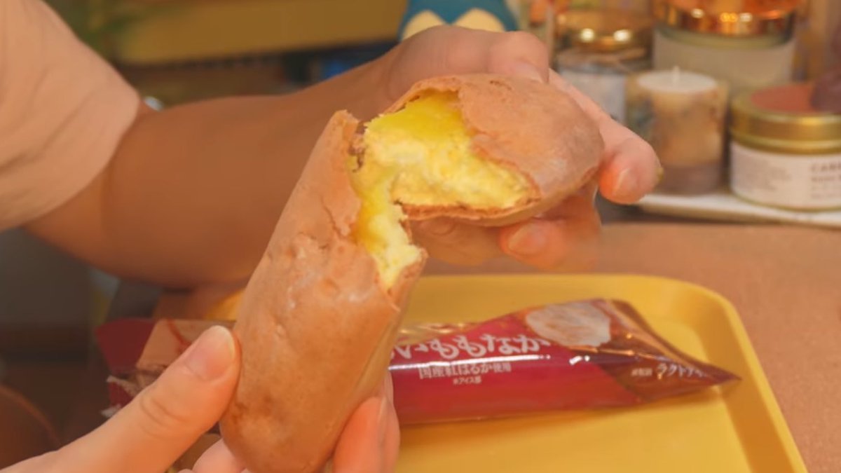 yae_vlog's tweet photo. 最近食べたおすすめのお芋アイスはコレ🍠 https://t.co/WCpFIinLME