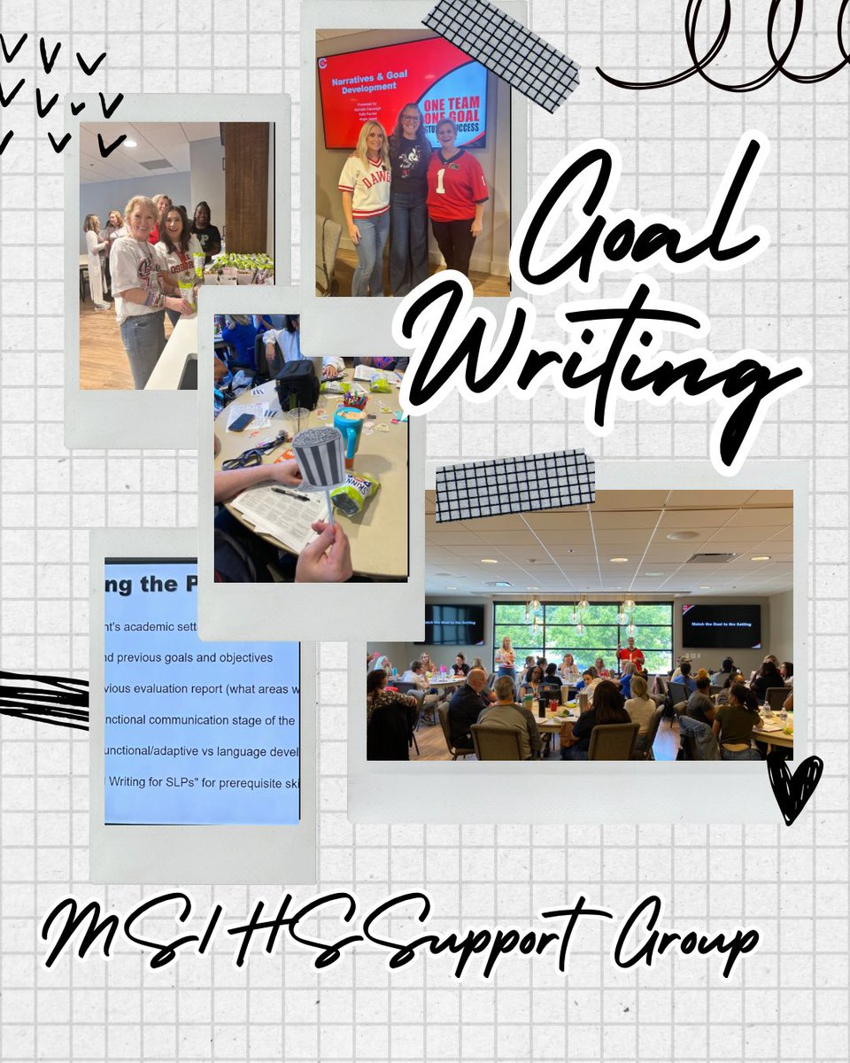 Popping into Goal Writing with our SLPs! Growing &amp; learning together ❤️🎉