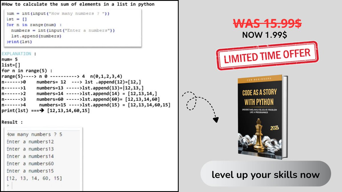 codingpython0's tweet image. Transform your code from working to wow. ✨
Master Python fundamentals the right way.

📘 Get the guide: codingpython.gumroad.com/l/Codingpython…

#CodeNewbie #DevCommunity #Python #CodingTips  #Tech #pythonprogramming #WebDevelopment #programmersday