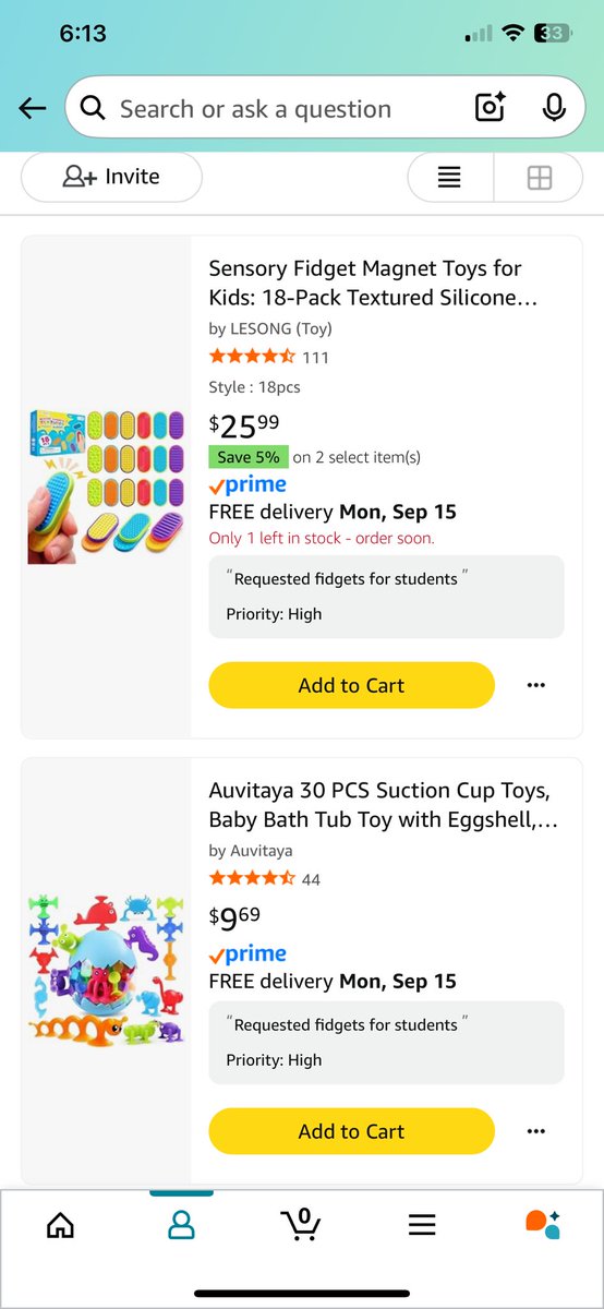 EmilyTaylor5th's tweet image. This weekends goal:
fidgets & small toys for my middle school students
My students would greatly benefit from having small fidgets as a tool to help them focus while working!
Please share or interact with this post for the algorithm 🤞🏼🥹🫶🏼✨
#BetterTogether #Fidgets…