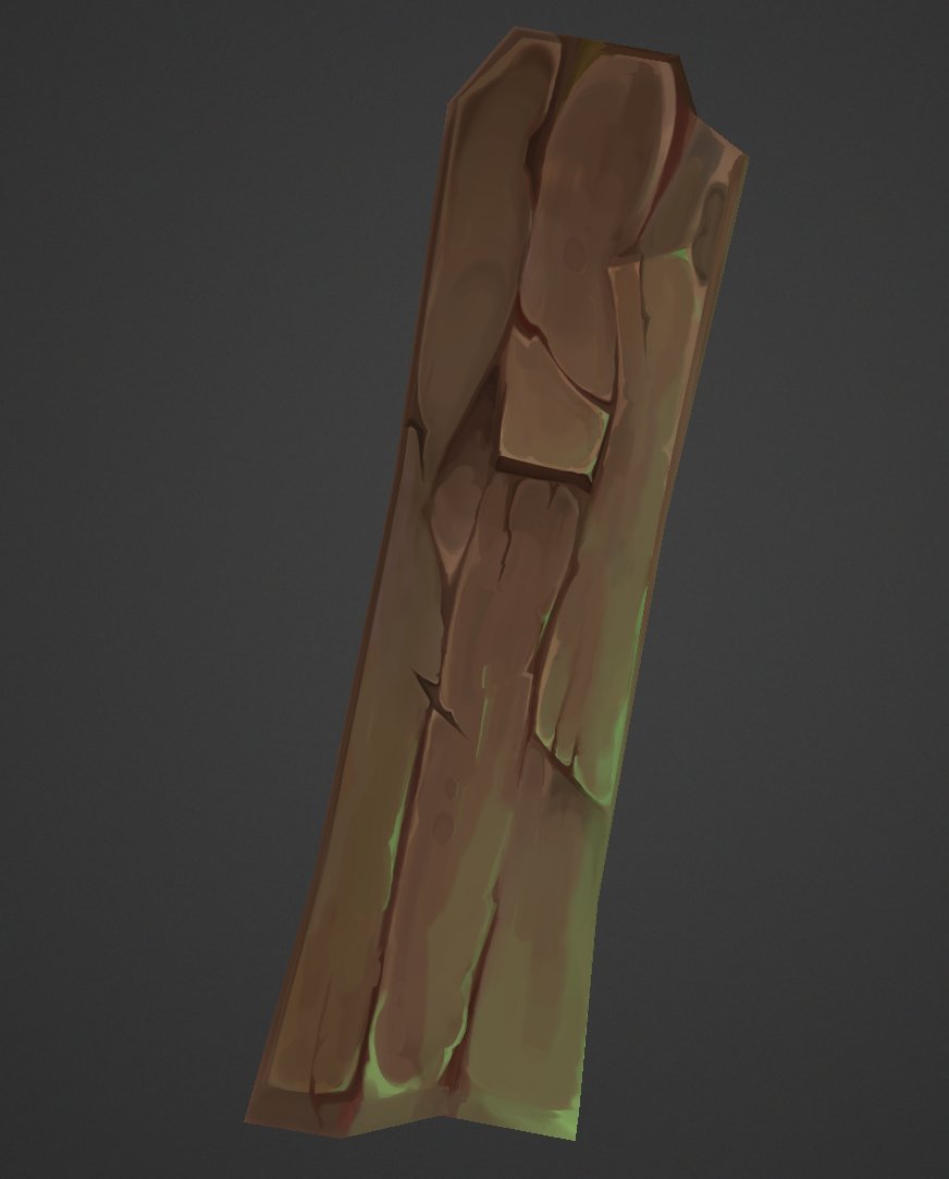 Hey first try do do hand paint without High poly study#1