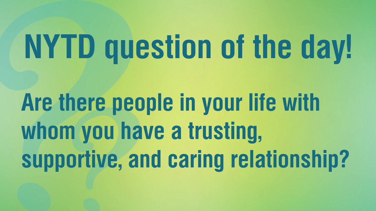 💡 Here is another Survey Question of the Day!
ㅤ
Are there people in your life with whom you have a trusting, supportive, and caring relationship?