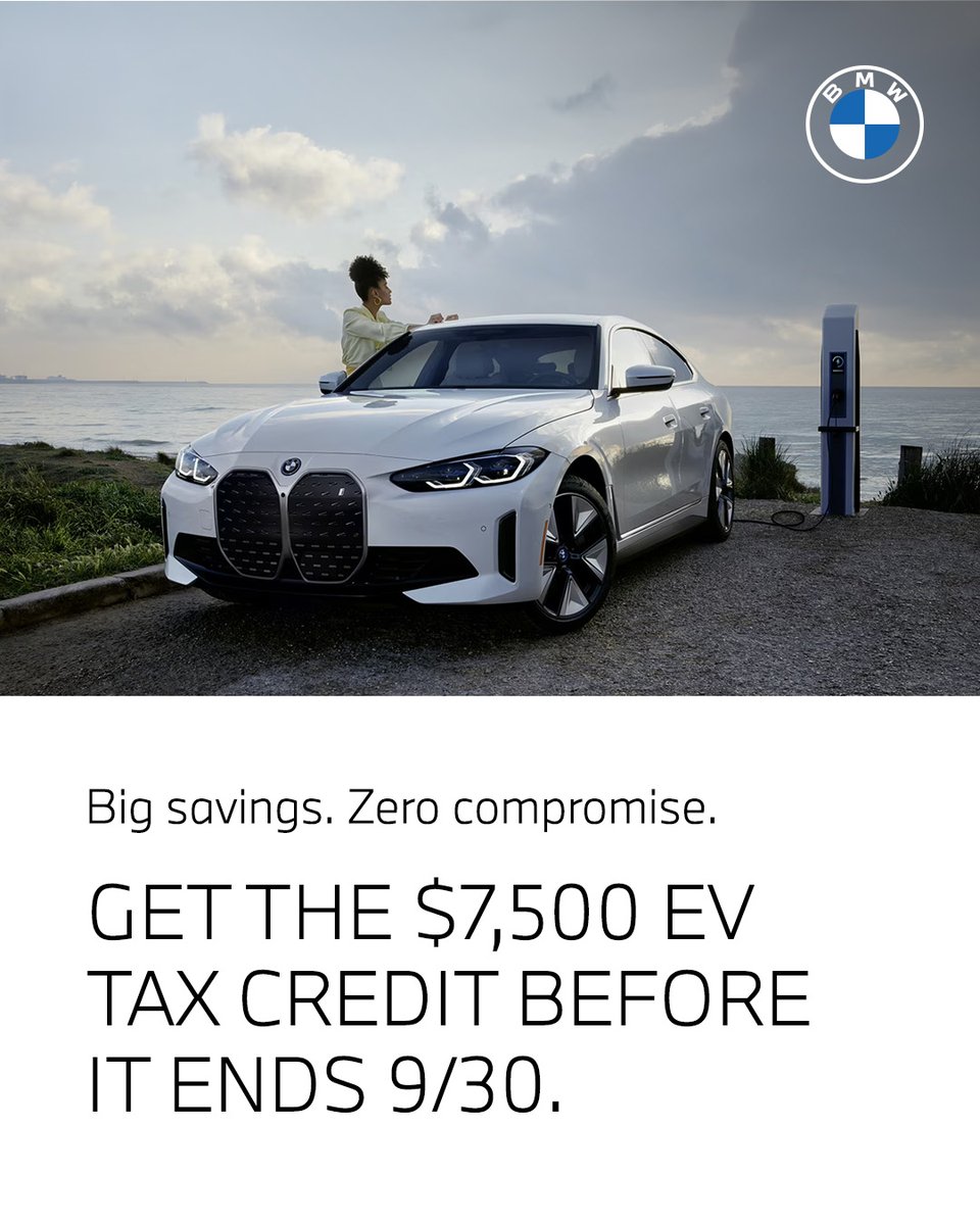 Your $7,500 Federal EV Tax Credit expires September 30th. ⏰ Whether you lease or buy, now's the perfect time to experience electric for less. Schedule your test drive today. bit.ly/46dvbPt
