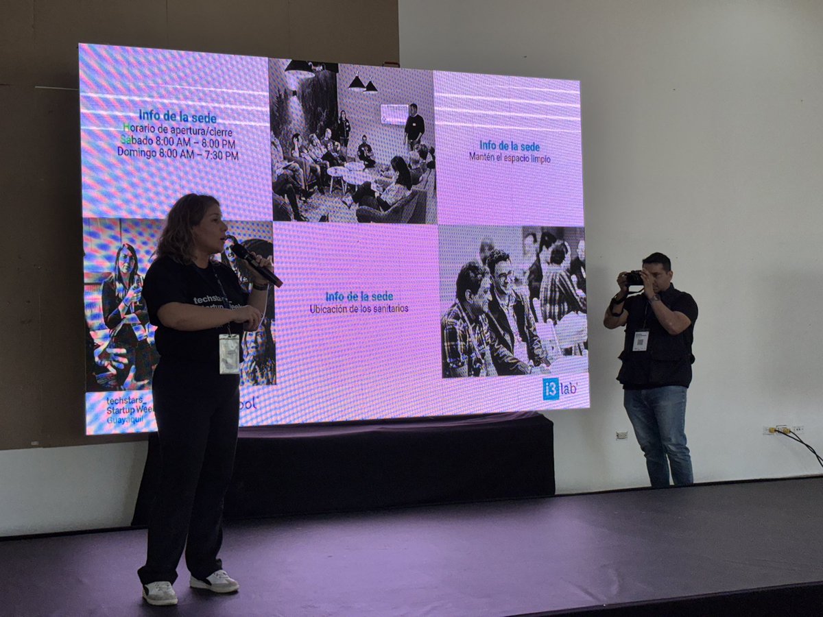 i3labespol's tweet photo. Con certificación internacional de @Techstars, nuestra facilitadora oficial Violeta Morán dio por iniciado el Startup Weekend Guayaquil powered by @espol, alentando a los participantes a creer en el poder de sus ideas.

Felices de contar con su presencia por 3er año consecutivo. https://t.co/Fa4CNPOHIB