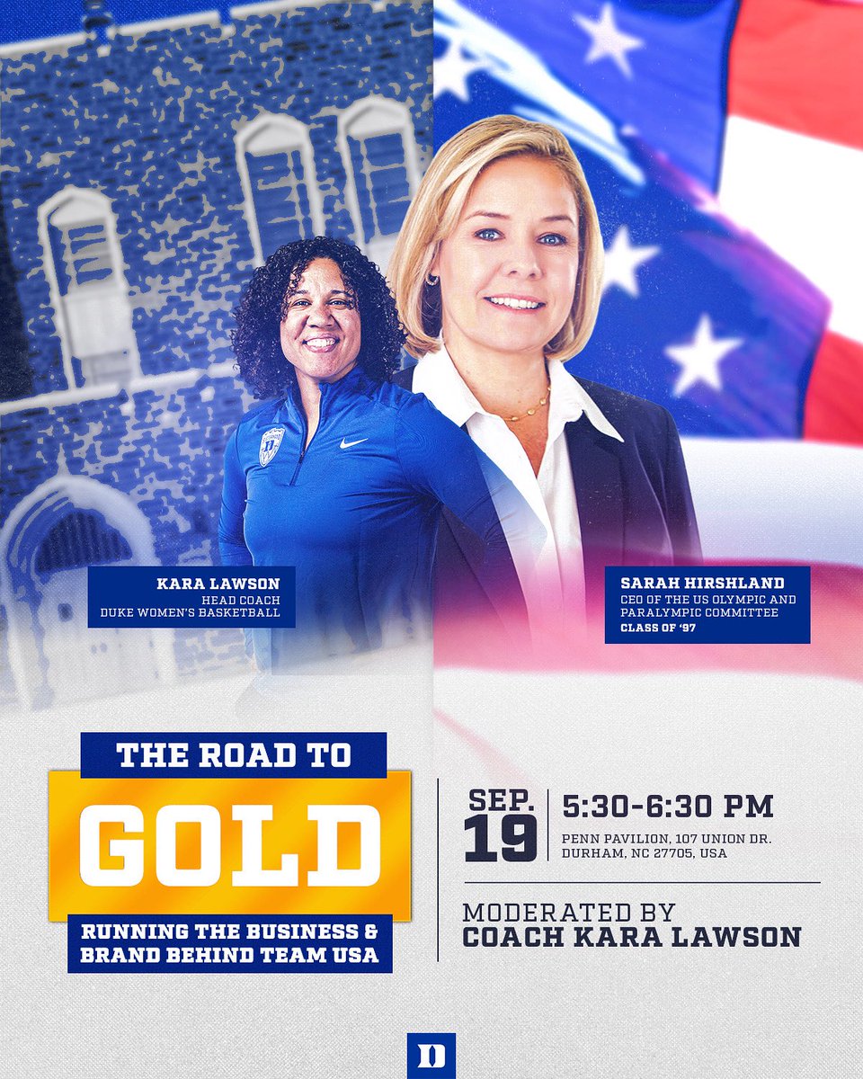 Kara Lawson on the mic 🎤 Sarah Hirshland talking Team USA🏅You don’t want to miss this‼️

Open to the Public + Free