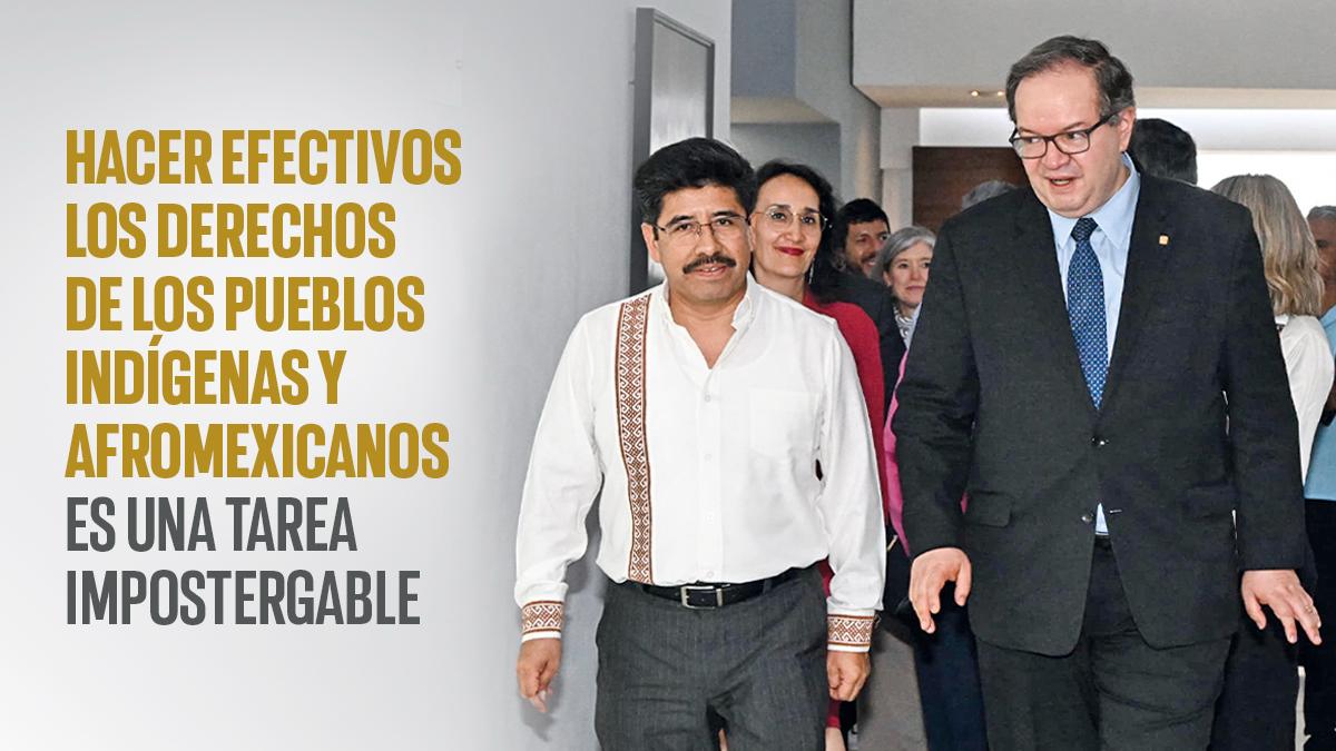 UNAM_MX's tweet photo. La participación del ministro presidente de la Suprema Corte de Justicia de la Nación en la UNAM abre un capítulo renovado de cooperación entre la justicia constitucional y los derechos de los pueblos indígenas y afromexicanos: #RectorLomelí, durante la inauguración del diplomado Saberes jurídicos, derechos de los pueblos indígenas y afromexicanos y cambio legal.
@ENESMoreliaUNAM
@SCJN
@INPImx
