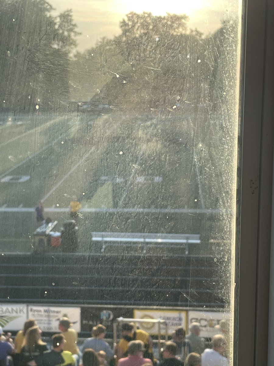 View from the booth ahead of Winnetonka @ Cameron. Kick’s at 7, we’re live minutes before on <a href="/KKWKCameron/">Regional Radio KKWK</a> and northwestmoinfo.com