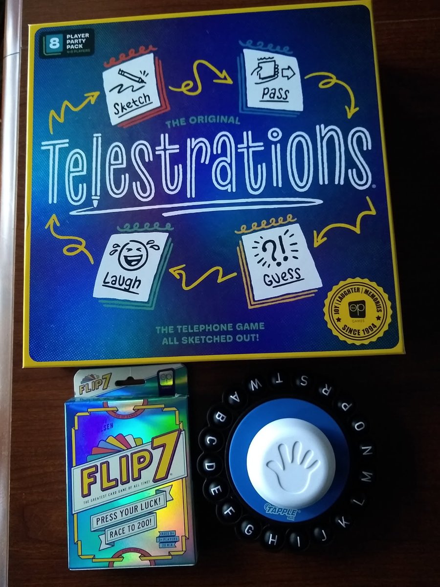 sunshine2121's tweet photo. Game Night was a blast!  Give them a try! @theopgames @tryazon #theopgames #tryazon #telestrations https://t.co/jhSNaRgINx