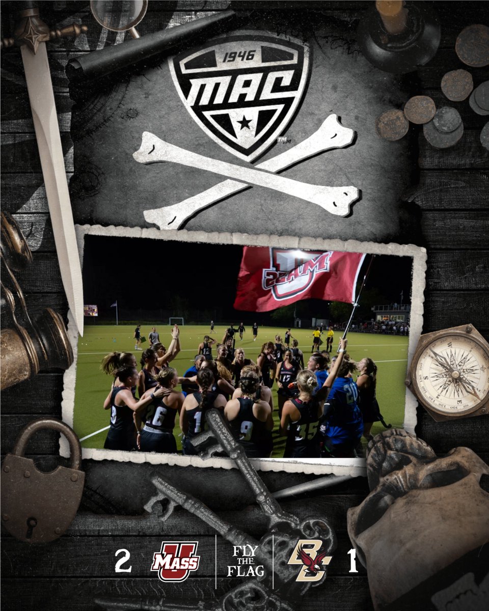 FLY THE FLAG!! 🏴‍☠️

No. 14 UMass takes down No. 4 Boston College on the road, 2-1 (3-1)! 🚩

<a href="/UMassFH/">UMass Field Hockey</a> | #MACtion