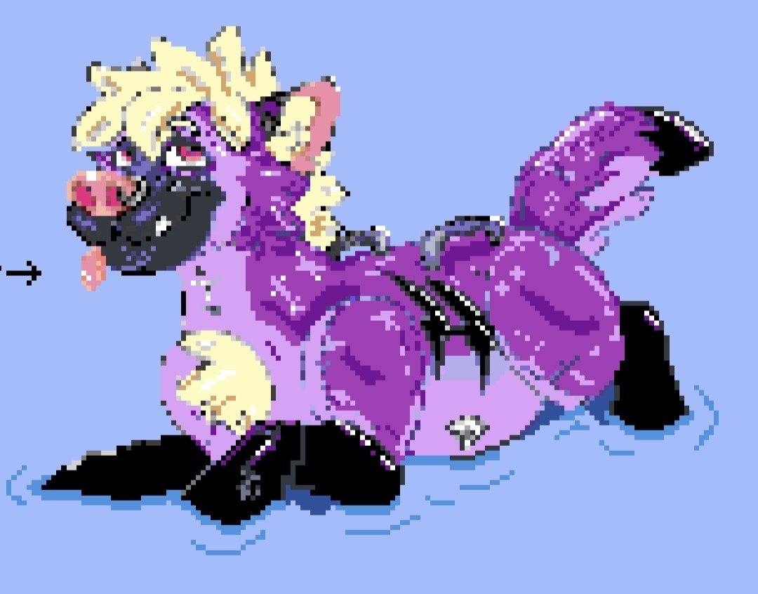 after <a href="/Unagichan/">Stitches 🖤🩶🤍💜 🌈</a> joined in i decided to invite <a href="/YeenInSpace/">Astral💫</a> over. it was really fun drawing that purple buoyant yeen :3