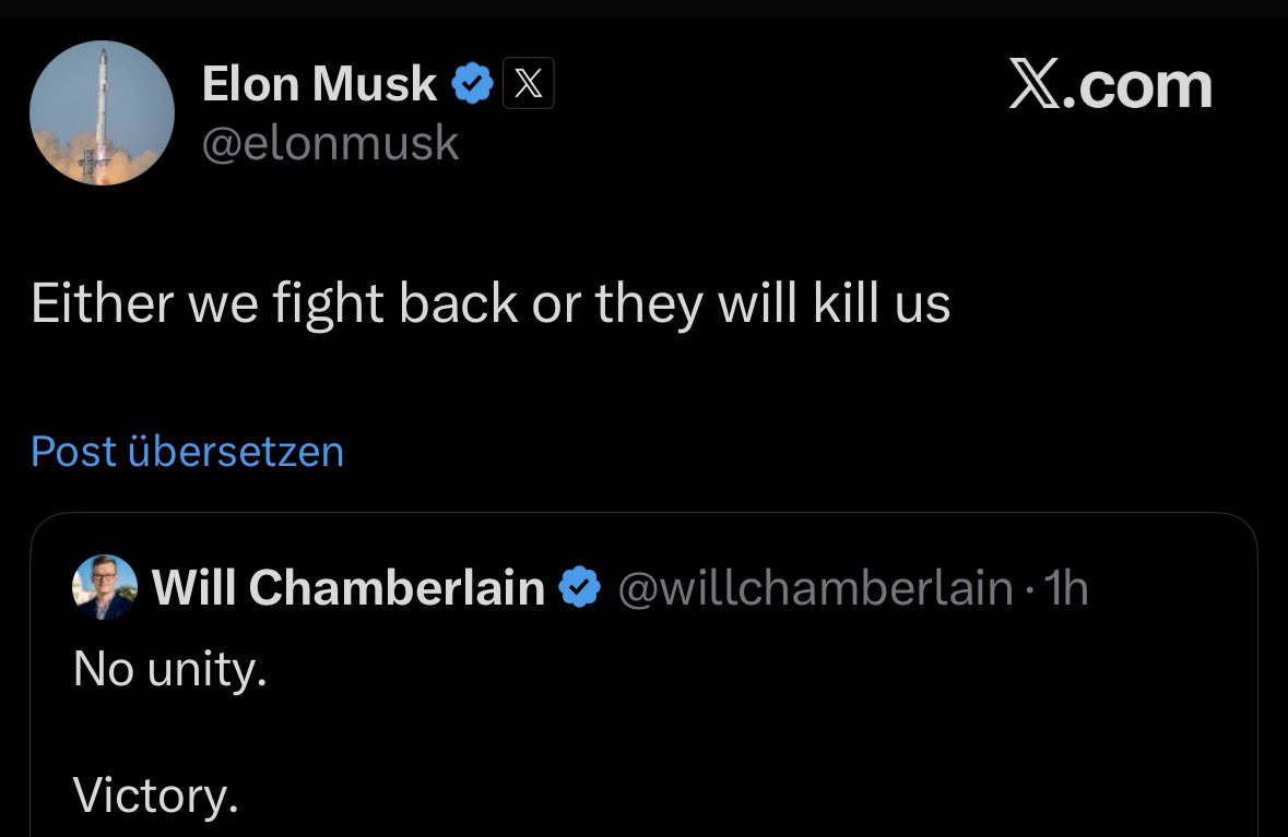 VraserX's tweet image. Elon Musk needs to stop inciting violence with posts like this. Talk like “fight back or they will kill us” is exactly how nations rip themselves apart from the inside. If he really cares about America’s future, he should stay out of politics and focus on building, not fueling…
