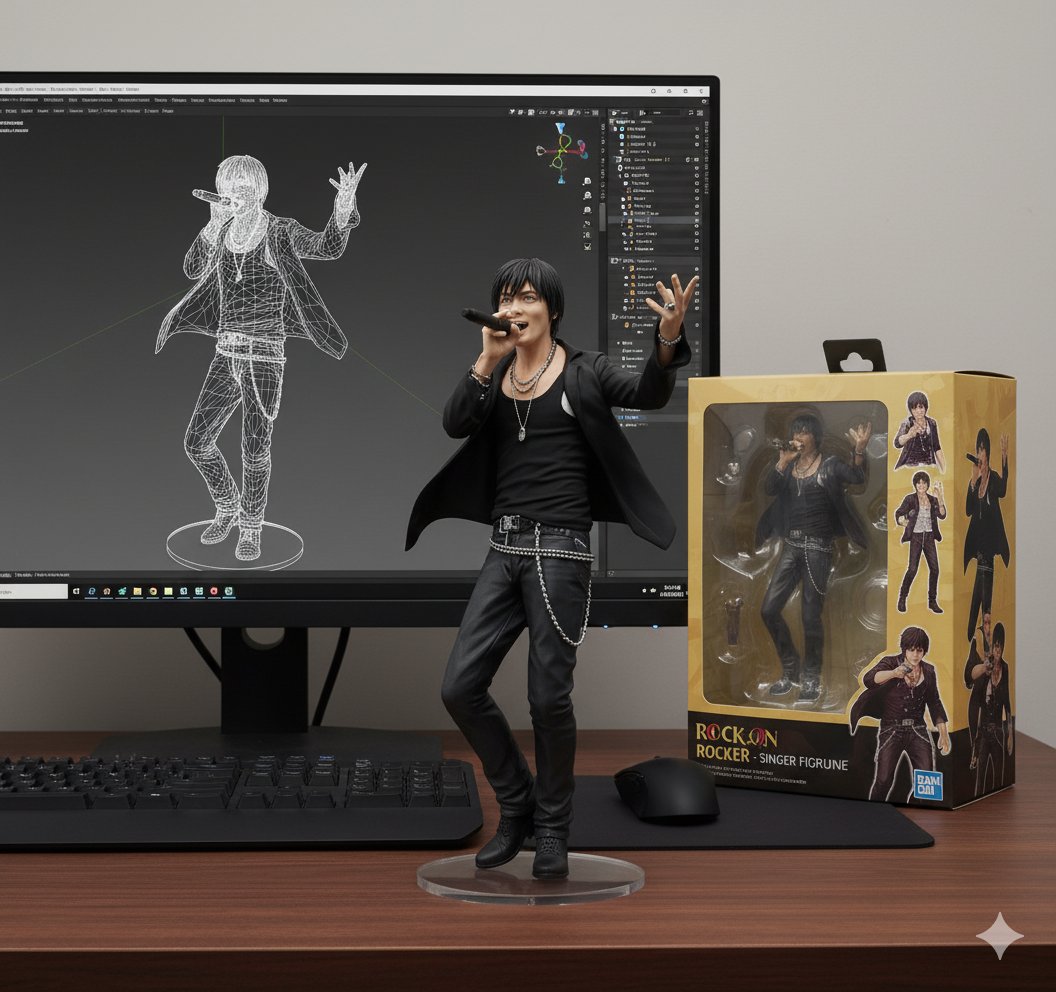 氷室京介 を AIフィギュアにしてみた Google Geminiアプリ