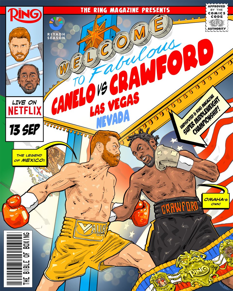 Ring Magazine (@ringmagazine) on Twitter photo One more sleep until Canelo Alvarez and Terence Crawford take over Las Vegas 🎰
#CaneloCrawford live on Netflix l #RiyadhSeasonCard | <a href="/RiyadhSeason/">موسم الرياض | Riyadh Season</a> | Sept 13th 🥊 One more sleep until Canelo Alvarez and Terence Crawford take over Las Vegas 🎰
#CaneloCrawford live on Netflix l #RiyadhSeasonCard | <a href="/RiyadhSeason/">موسم الرياض | Riyadh Season</a> | Sept 13th 🥊