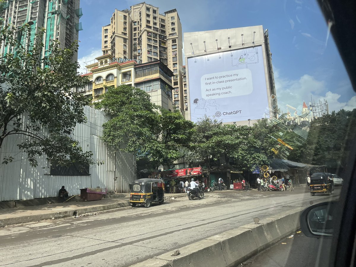 Dnyanada (@bruhatkatha) on Twitter photo ChatGPT advertising on the billboard in Powai ! Never thought this would happen! <a href="/NGKabra/">Navin Kabra</a> ChatGPT advertising on the billboard in Powai ! Never thought this would happen! <a href="/NGKabra/">Navin Kabra</a>