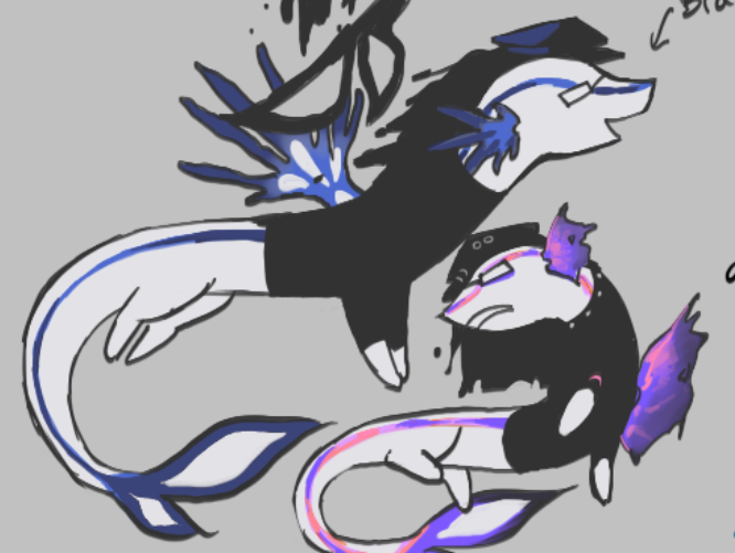 My #undertale sona  But also if they were in  #underfell  I love hash tags .  #sona