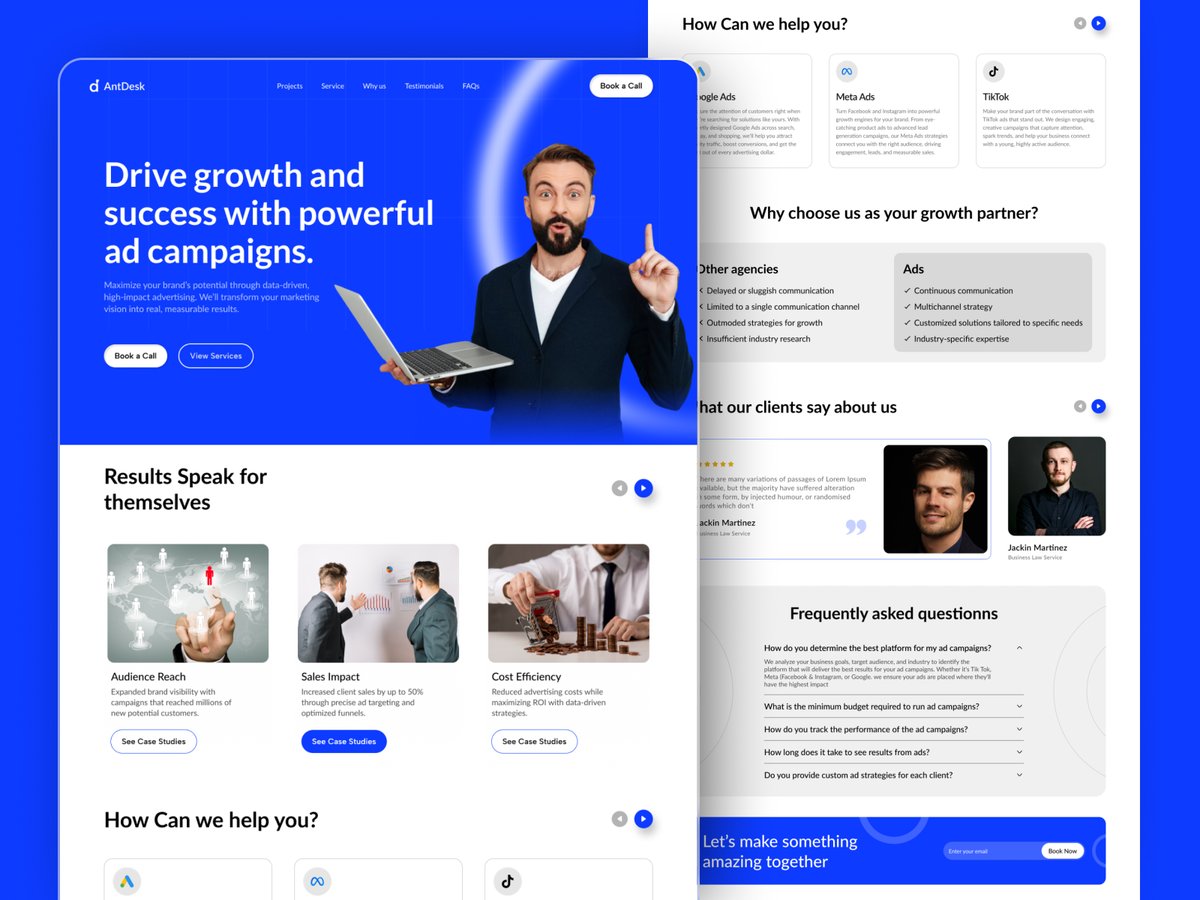 efatuix's tweet image. Digital Ads Agency Studio Website Design 
Delivers a modern, high-performance platform built to engage visitors, showcase services effectively, and establish trust...See more dribbble.com/shots/26521085…
#uiux #webappdesign #marketingagency #uidesign #WebDesign #agencywebsite