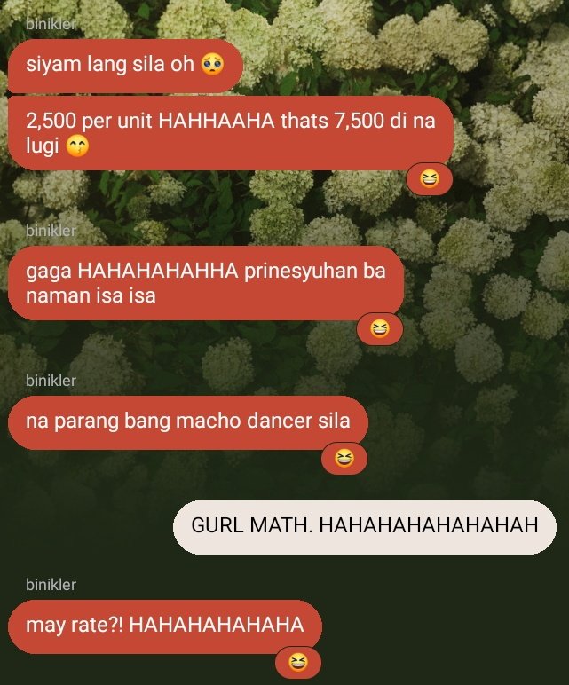 ANG TAWA KO!?!? HQUEHQUDHAHDHAHA ILAPAG NIYO NA TOUR DATES PLS PARA MADIVIDE NAMIN HOW MUCH PER MEMBER ANG MAGAGASTOS NAMIN. WKRBWIDBAJSBAHAHAHAHAHAHAHAHJAJ

MACHO DANCER NAMAN TALAGA, MACHO NA, DANCER PA. FR!
