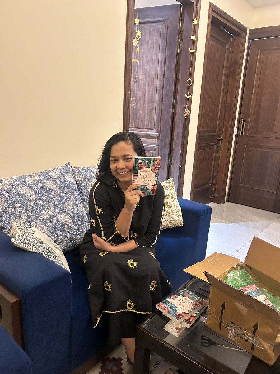 The first prints of my baby , my book “Sheher Mei Gaon” are here 🤩📚 10 years in the making &amp; 2 years of labour — definitely the hardest labour of my life. Nothing like holding it in my hands. Can’t wait for you all to read it!

Pre order here : amazon.in/Sheher-Mein-Ga…