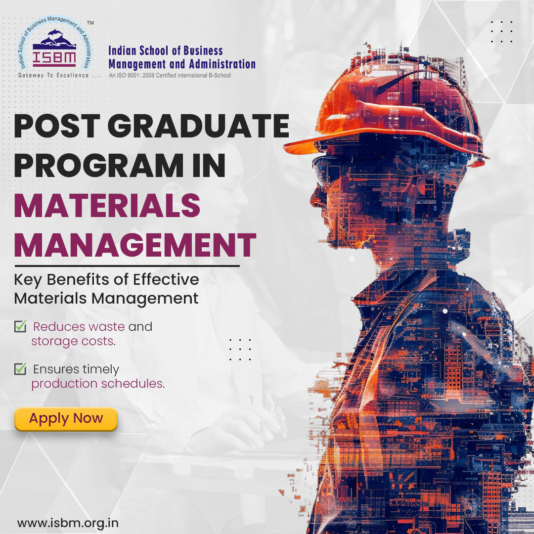 isbma's tweet image. 📦 Shape your career with the Post Graduate Program in Materials Management at ISBM!
✅ Reduce waste &amp;amp; storage costs
✅ Ensure timely production schedules
✨ Learn to manage resources effectively and boost organizational success.

#ISBM #MaterialsManagement #PostGraduateProgram
